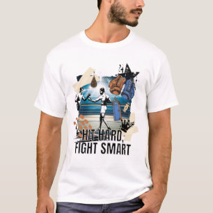 Camiseta Hit Hard FIght Smart - Boxing retro