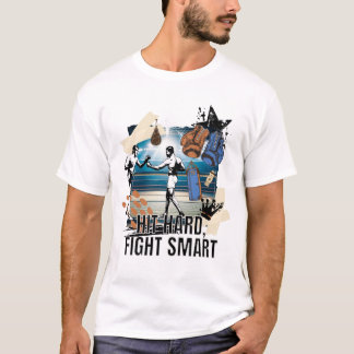 Camiseta Hit Hard FIght Smart - Boxing retro