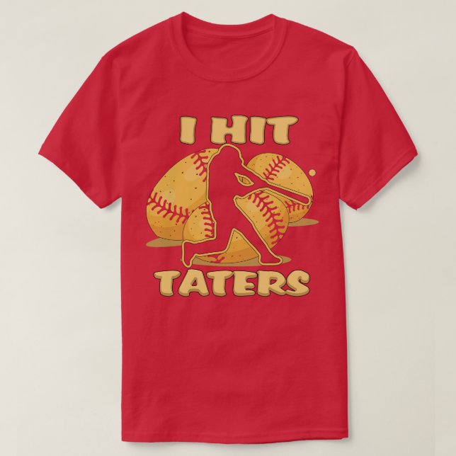 Camiseta HIT TATERS Baseball Softball Home Run Dinger Fun (Diseño del anverso)
