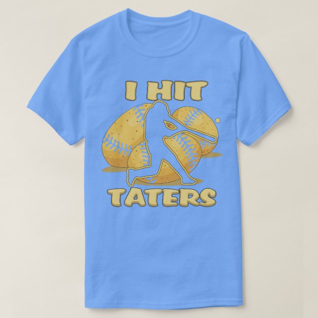 Camiseta HIT TATERS Baseball Softball Home Run Dinger Fun (Diseño del anverso)