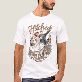 Camiseta Hitched – We Did It - Wedding T-Shirt
