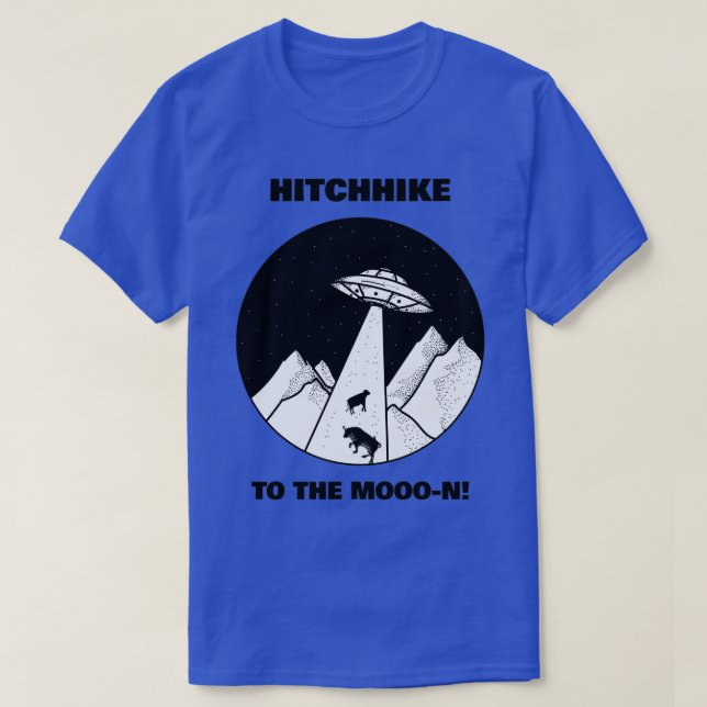 Camiseta Hitchhike a la luna (Diseño del anverso)