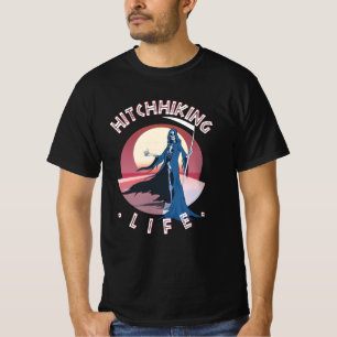 Camiseta Hitchwalk Life - Hitchhiker Grim Reaper