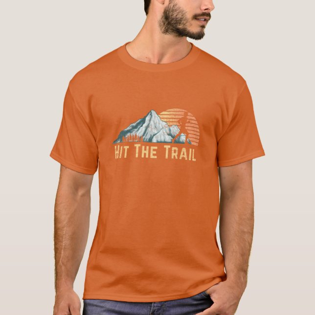 Camiseta Hitherail Vintage Mountain Runner Retrorail Runnin (Anverso)