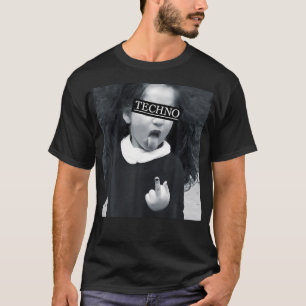 Camiseta Hito Techno con lengua Dedo Medio Raver Rave
