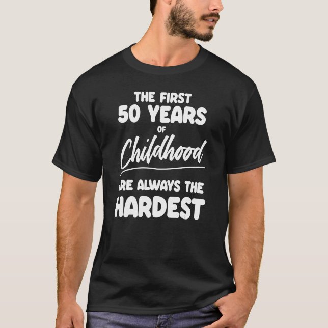 Camiseta Hitos masculinos 50 cumpleaños cita a papá hermano (Anverso)