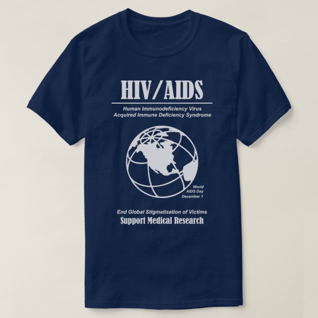 Camiseta HIV AIDS Awareness (Diseño del anverso)