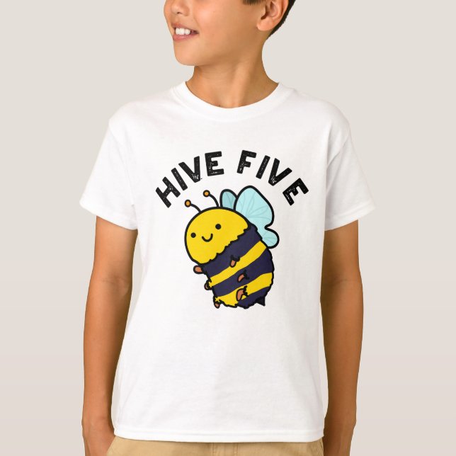 Camiseta Hive Five Funny High Five Bee Pun (Anverso)