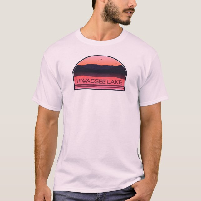 Camiseta Hiwassee Lake North Carolina Red Sunrise (Anverso)