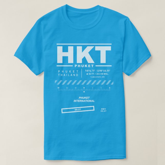 Camiseta HKT del Aeropuerto Internacional de Phuke (Diseño del anverso)