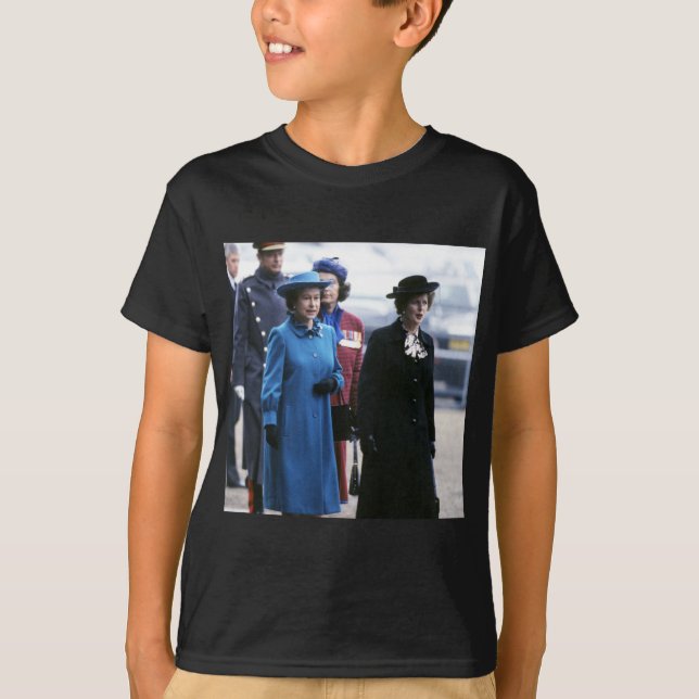 Camiseta HM Queen Elizabeth II-Margaret Thatcher (Anverso)