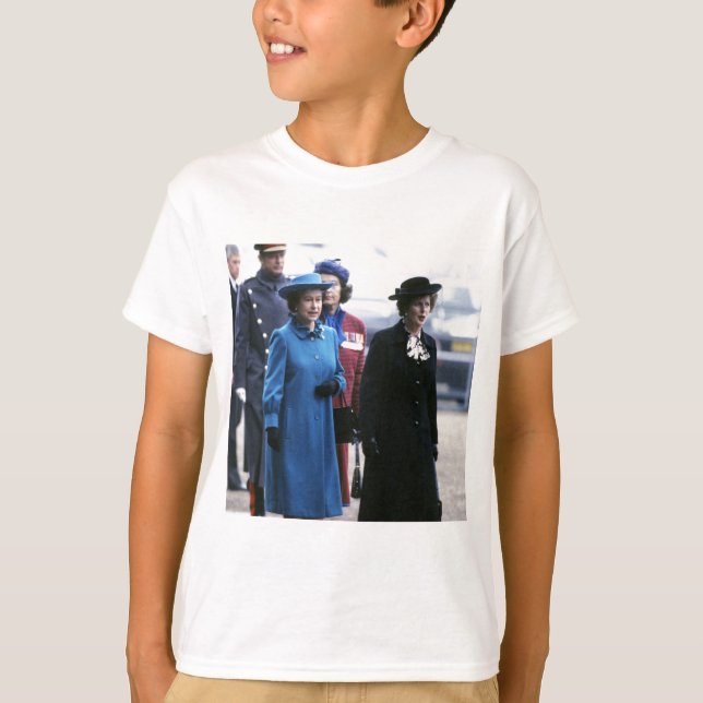 Camiseta HM Queen Elizabeth II-Margaret Thatcher (Anverso)