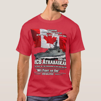 Camiseta HMCS Athabaskan Veteranos canadienses reales