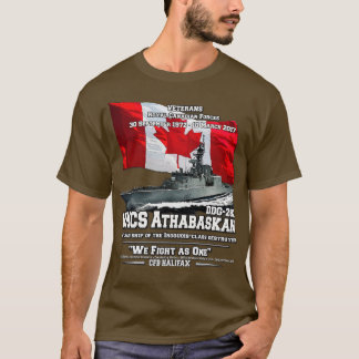 Camiseta HMCS Athabaskan Veteranos canadienses reales