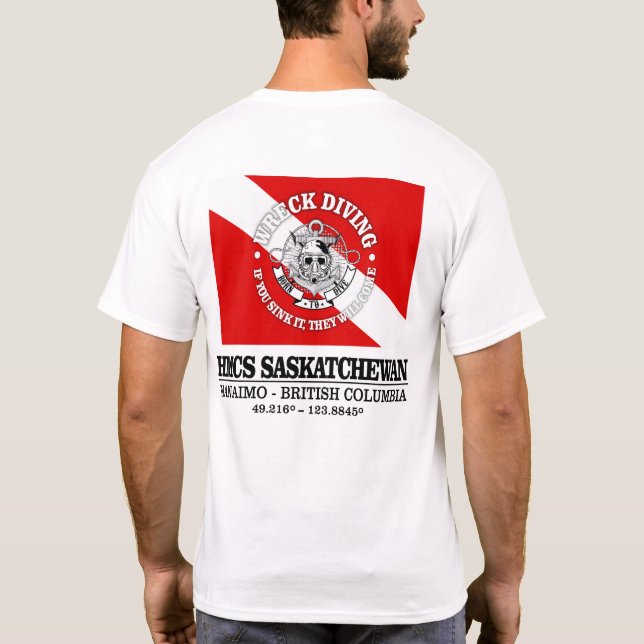 Camiseta HMCS Saskatchewan (mejores restos de naufragio) (Reverso)