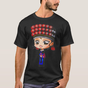 Camiseta Hmong Asian American Chibi Chica Hmong Costume Hmo