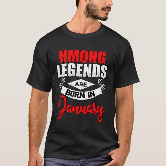 Camiseta Hmong Hmoob January Cumpleaños Tee Gift (Anverso)