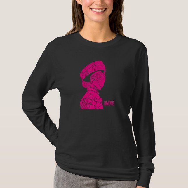 Camiseta Hmong Miao Hmoob Girl Woman Princess Strong_2 (Anverso)