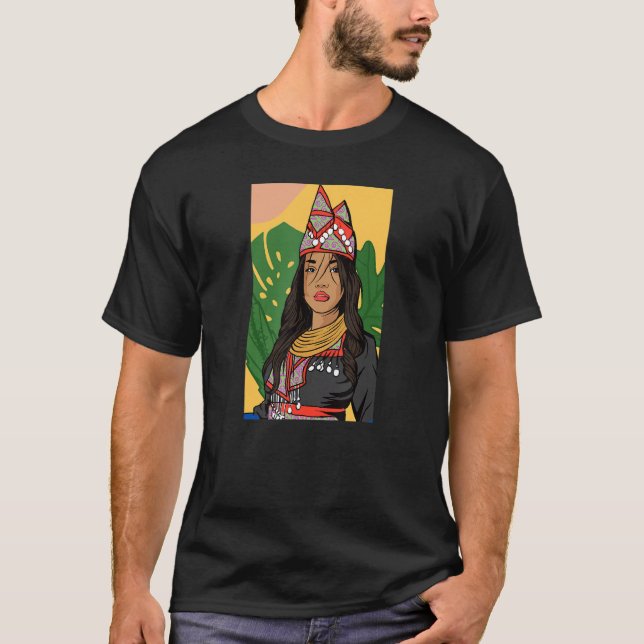 Camiseta Hmong Miao Hmoob Girl Woman Princess Strong_4 (Anverso)