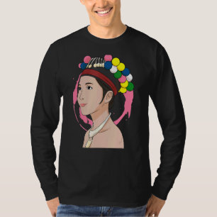 Camiseta Hmong Miao Orgullosa Mujer Chica Tradicional Hmoob
