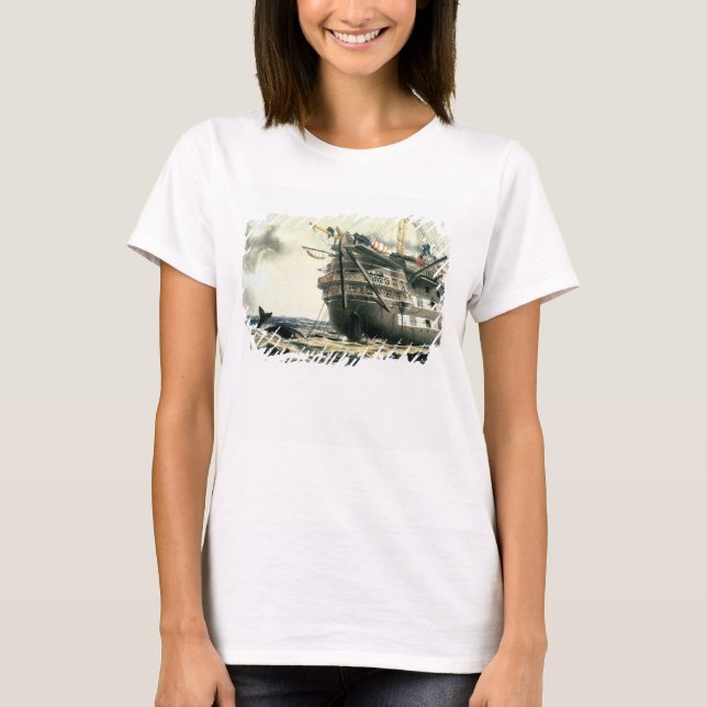 Camiseta HMS Agamemnon laying the original Atlantic cable, (Anverso)