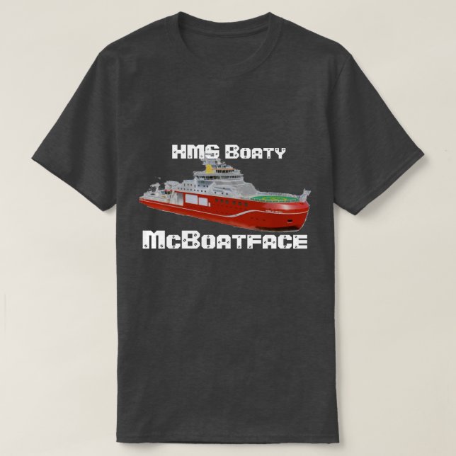 Camiseta ¿HMS Boaty McBoatface? (Diseño del anverso)