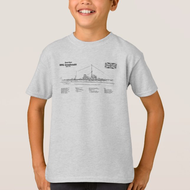 Camiseta HMS Dreadnought - SD de diseño para el buque (Anverso)