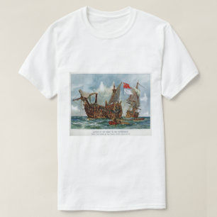 Camiseta HMS Nottingham y buque de guerra Mars 1703