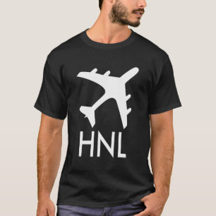 Camiseta Hnl Código Aeropuerto Etiqueta De Equipaje Honolul