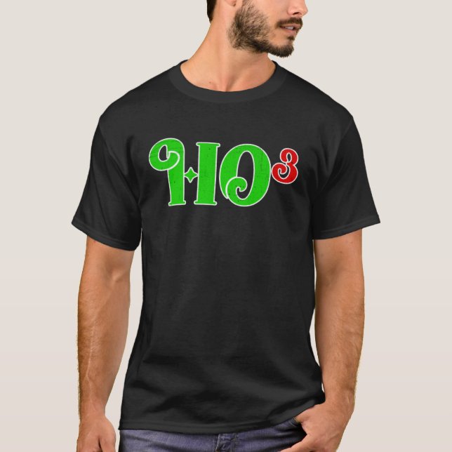 Camiseta Ho 3 Cubed Christmas Ho Ho Ho Math Teacher   Ho3 (Anverso)