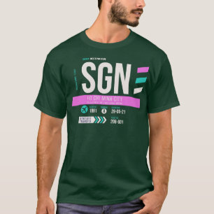 Camiseta Ho Chi Minh City SGN Código del aeropuerto Etiquet