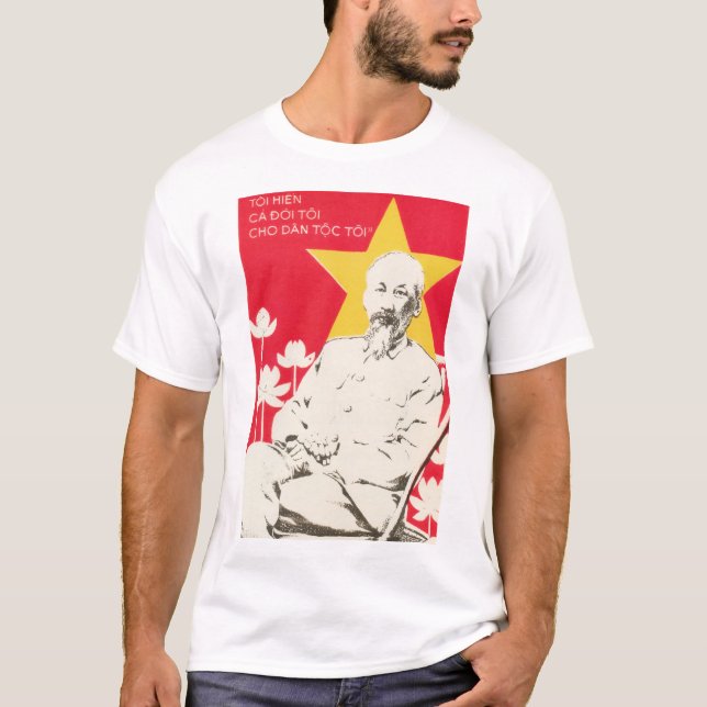 Camiseta Ho Chi Minh "Toda Mi Vida Al Pueblo" Vietnam  (Anverso)