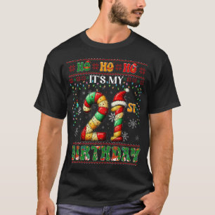 Camiseta Ho Cómo Es Mi 21º Cumpleaños Navidad Candy Cane 21