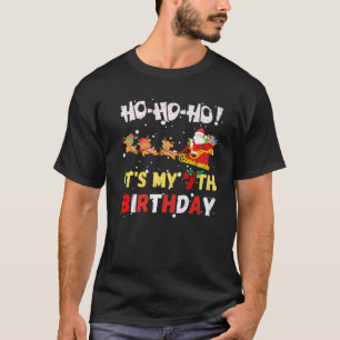 Camiseta Ho Cómo son mis Navidades de cumpleaños número 7 S