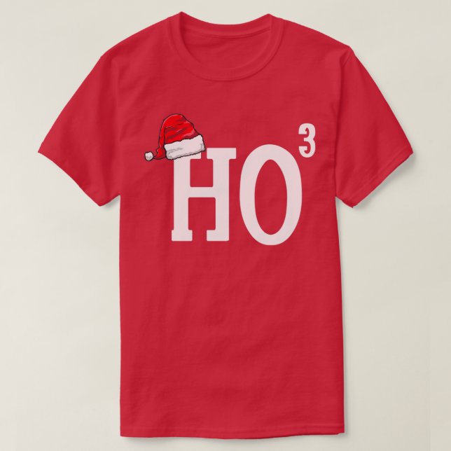 Camiseta Ho Cubed Funny Navidades Santa Hat Ho Ho Ho Ho Ho  (Diseño del anverso)