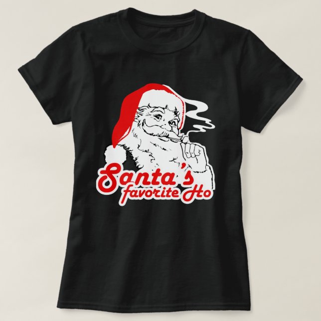 CAMISETA HO FAVORITO DE SANTA (Diseño del anverso)