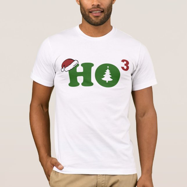 Camiseta Ho Felices Navidad cubicadas (Anverso)