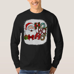 Camiseta Ho Ho Feliz Navidad Papá Noel Groovy Retro Xma