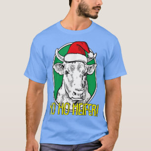 Camiseta Ho Ho Heifer Navidades se burlan de la vaca XMas P