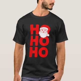 Camiseta HO HO HO 3 Santa Claus Xmas