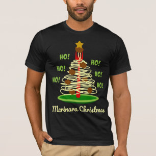 Camiseta ¡Ho! ¡Ho! ¡Ho! Árbol de pasta de los Navidades de