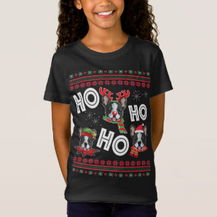 Camiseta HO HO HO Boston Terrier Funny Dog Xmas Regalo