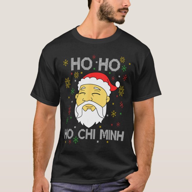 Camiseta Ho Ho Ho Chi Minh Asian Vietnamese Santa Claus Chr (Anverso)