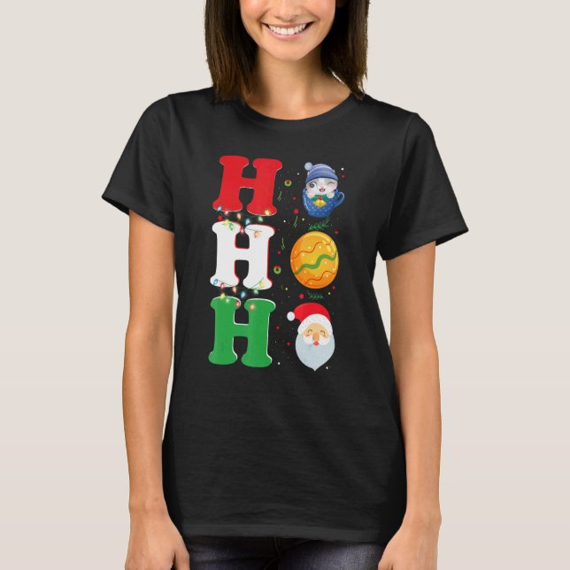 Camiseta Ho Ho Ho Christmas Santa Hat Xmas PJ (Anverso)
