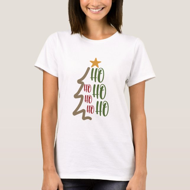 Camiseta Ho Ho Ho Christmas Tree (Anverso)