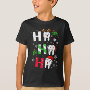 CAMISETA HO HO HO DENTIS FELIZ NAVIDAD