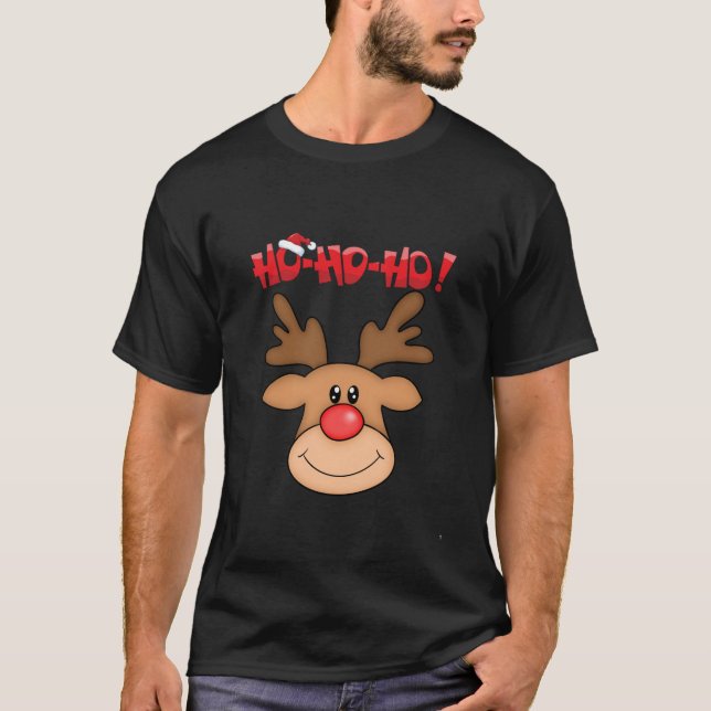 Camiseta  Ho Ho Ho Dill Doe - Motif renne de Noël  (Anverso)