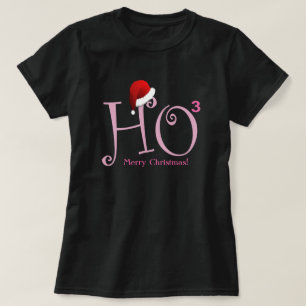 Camiseta ¡Ho Ho Ho!  ¡Felices Navidad! - Rosa