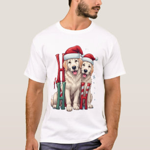 Camiseta Ho Ho Ho Gran Pirineo Amante Perro Navidad Santa