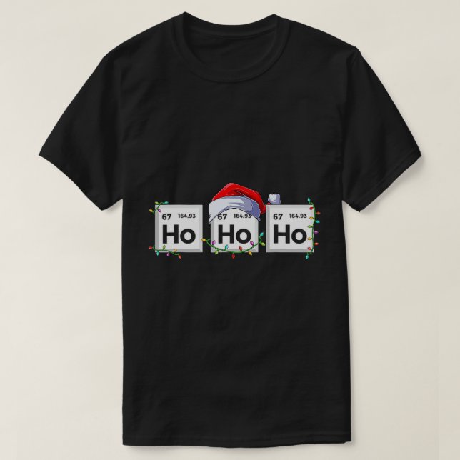 Camiseta Ho Ho Ho Ho Elements Science Funny Navidades Chemi (Diseño del anverso)